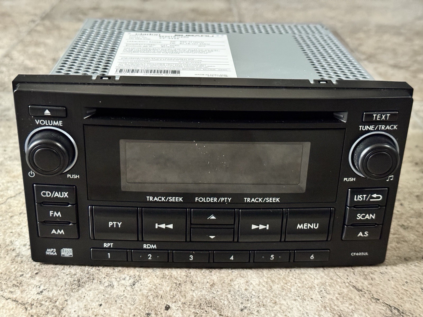 OEM Subaru Clarion CD Radio Stereo Head Unit PF-3496 2013 AM FM AUX