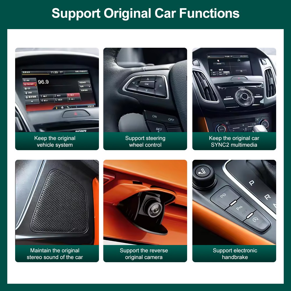 Wireless Carplay Android Auto for Ford Sync2 Fiesta C-max F-150 Fusion Taurus