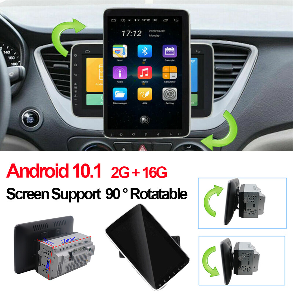 Adjustable Screen Double 2DIN Android 10.1 Car Stereo Radio GPS Wifi OBD 10.1”