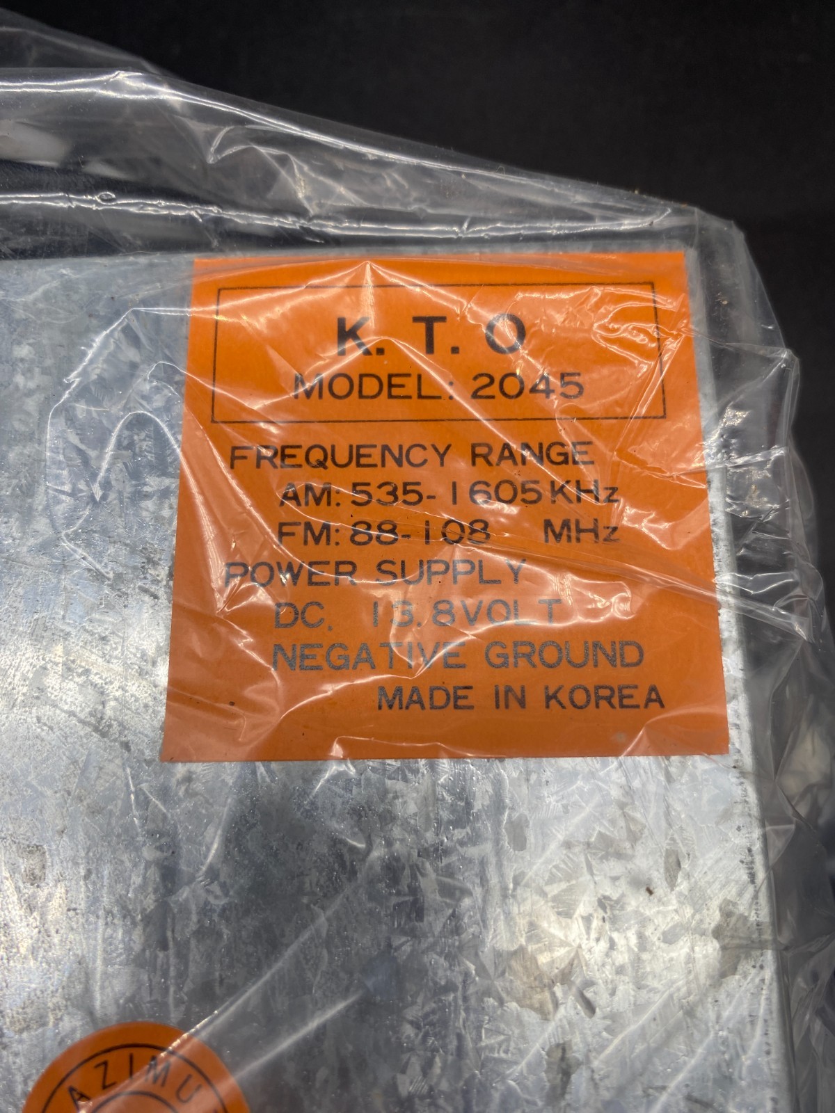 Vintage KTO Audition II Series AM/FM MPX Radio w/Tape Player Car Stereo: New/NOS