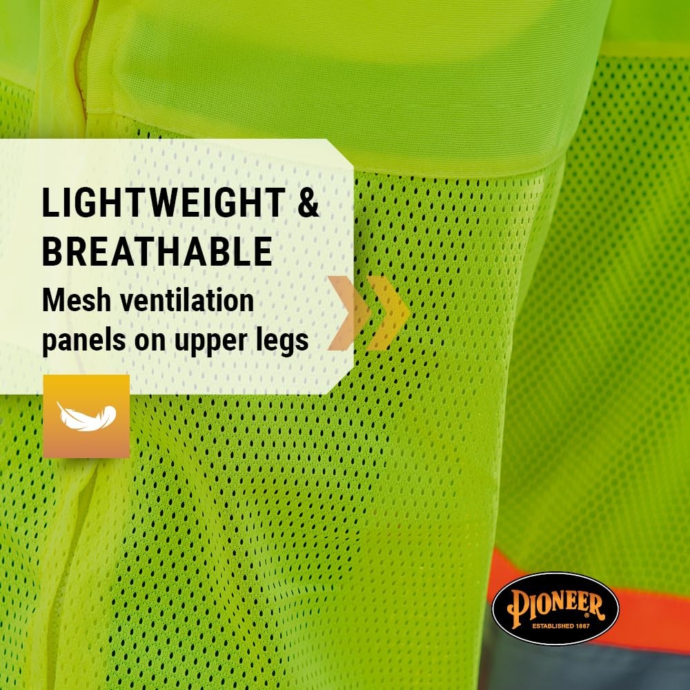 Hi Vis Lightweight Traffic Safety Work Pants for Men & Women – Reflective Tap…