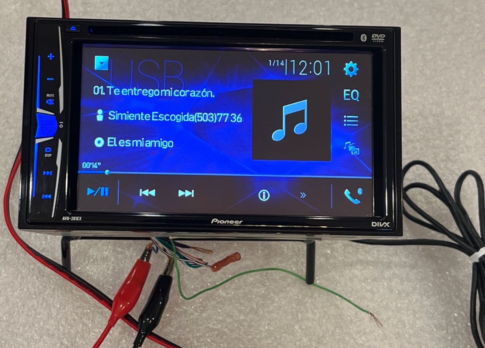 PIONEER AVH-201EX Touchscreen Bluetooth Apple Android CD USB DVD PLAYER