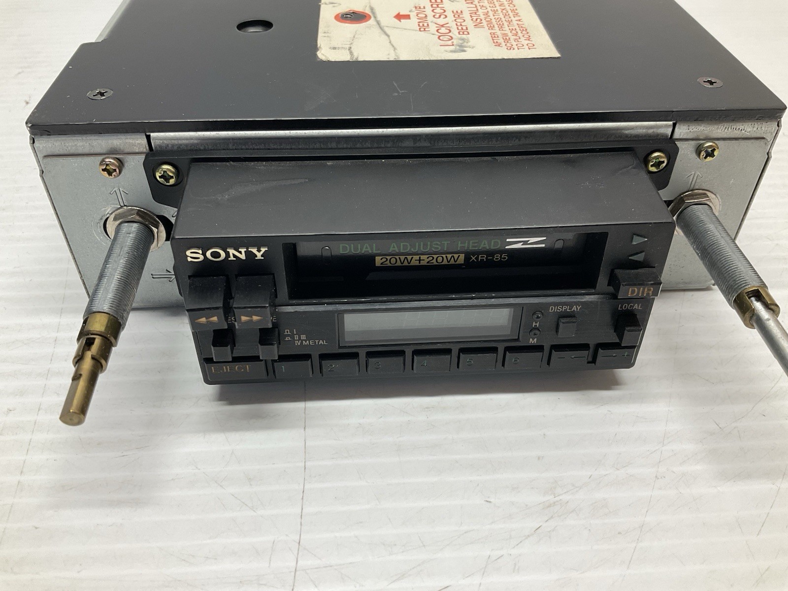 Vintage Car AM/FM Radio Cassette Player Sony XR-85 Shaft Post Style UNTESTED