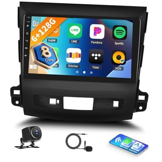 [6+128G] 8-Core Android 15 Car Radio Stereo for Mitsubishi 8 Core 6+128G