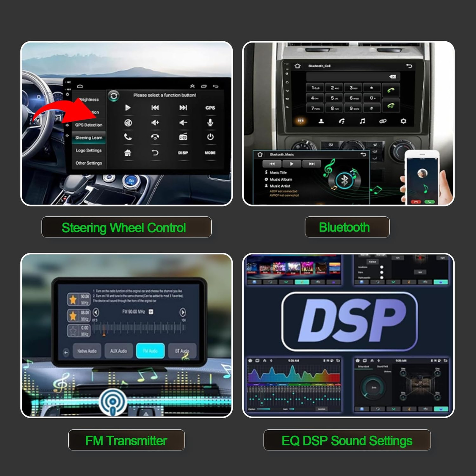 Android 13 Car Stereo with Wireless Apple Carplay Android Auto 9 Inch