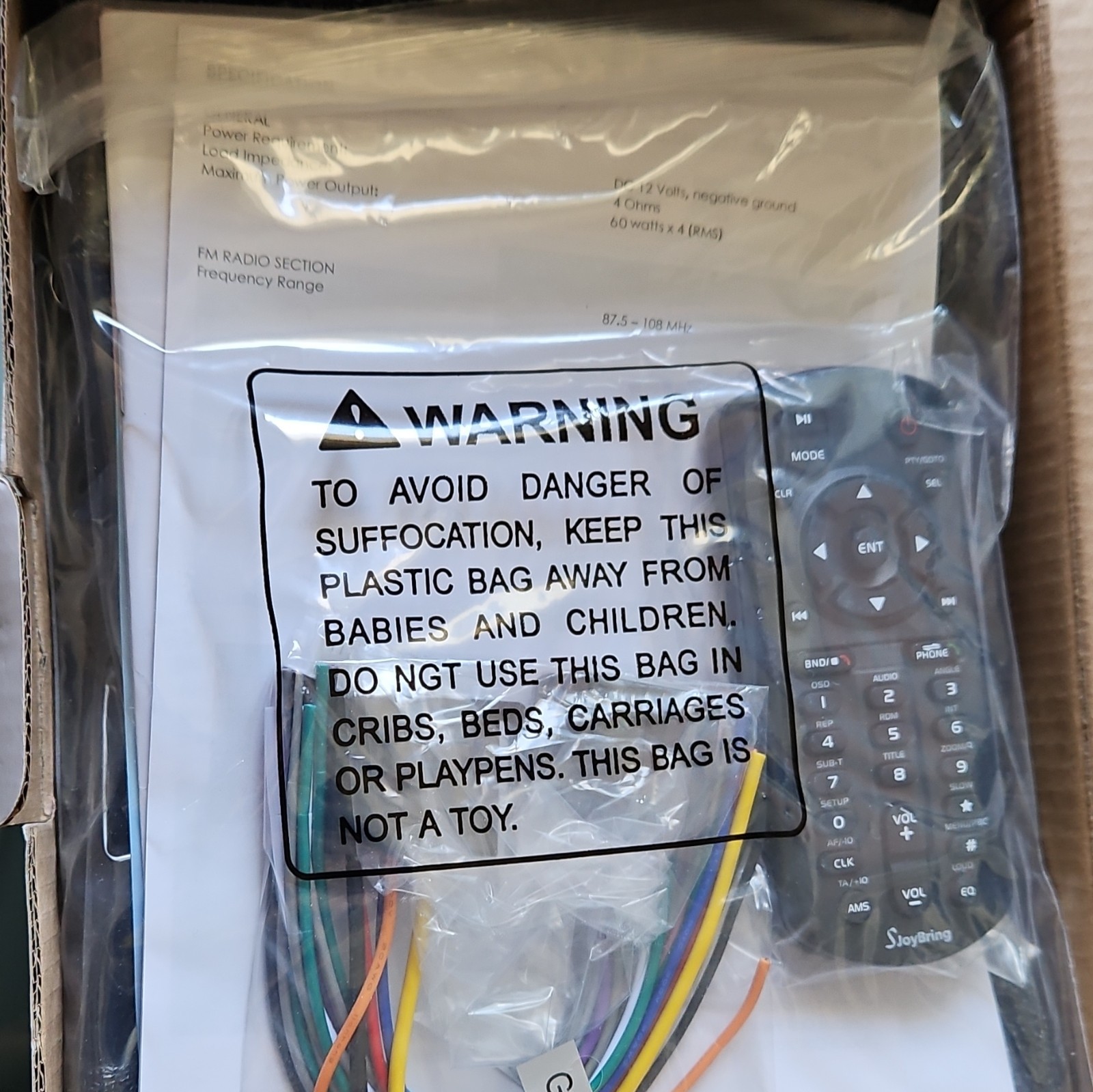 JoyBring JOY-W006 2 DIN 7″ Touchscreen Car MP5 Player USB Remote FM SWC