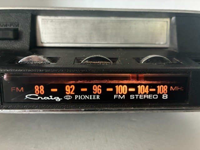 Vintage Craig Pioneer Model 3119 8-Track Player FM Radio Car Stereo Tested-Read.