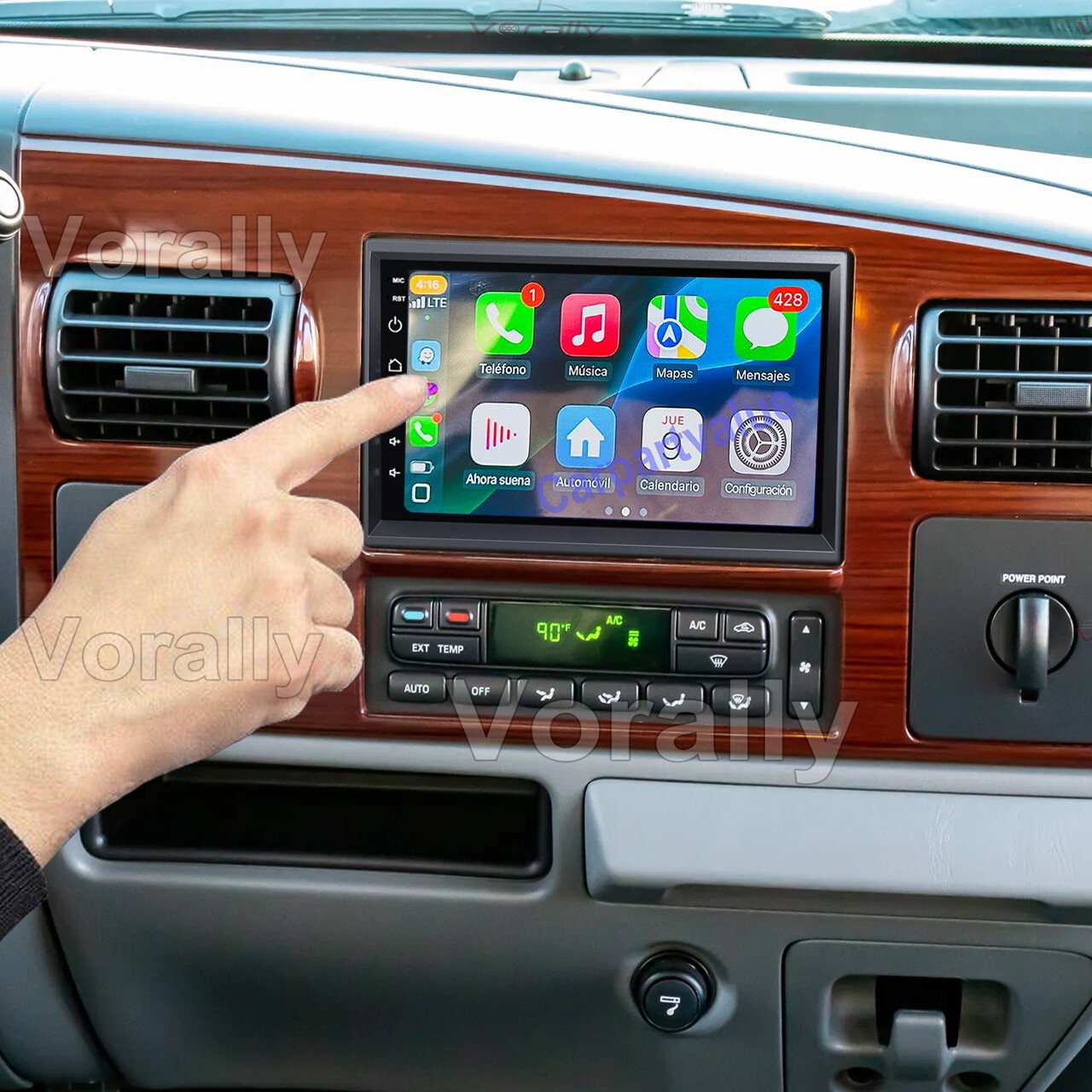 7″ Pantalla Para 2006-2014 Ford F-250 F-350 Super Duty Carplay Estéreo Radio FM