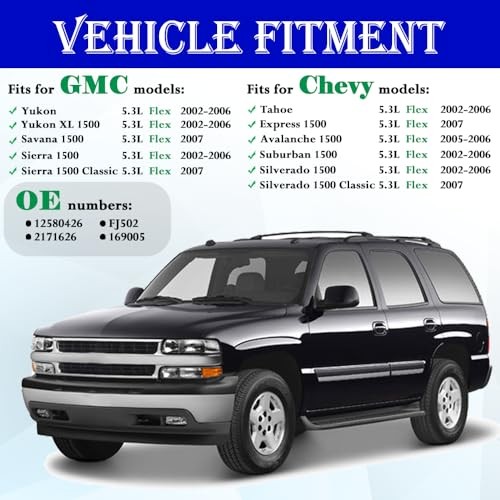 12580426 5.3L FLEX Fuel Injectors Fit For Chevy: Tahoe Suburban Avalanche