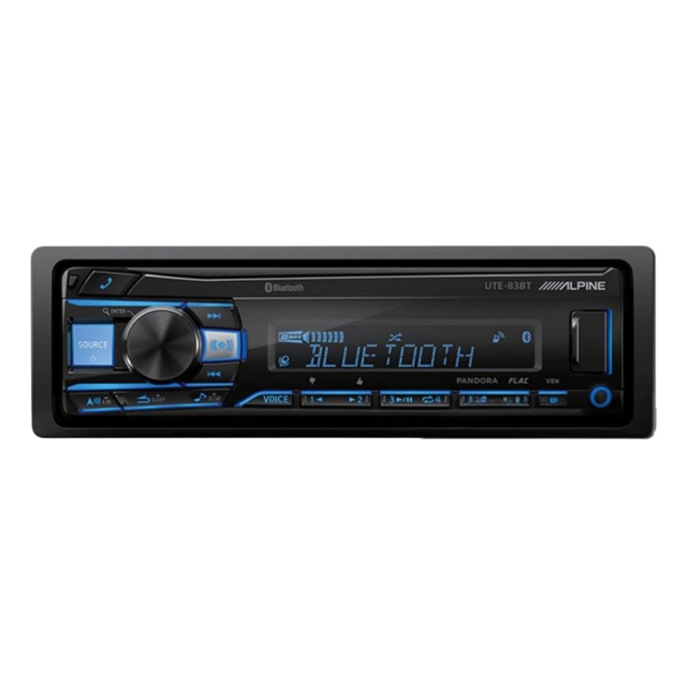 Used Alpine UTE-63BT Single-DIN Shallow Chassis Digital Media Receiver Bluetooth