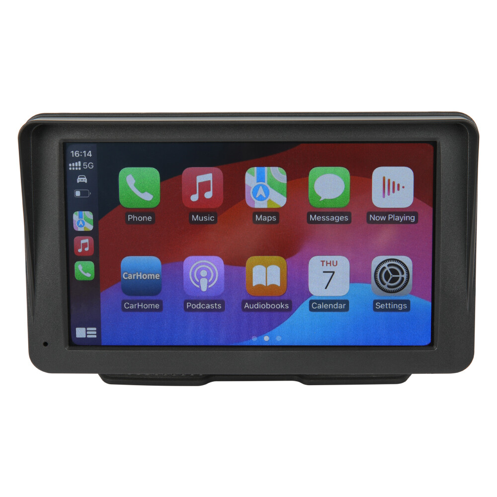 7″ Portable Touch Screen Wireless CarPlay Android Auto Car FM Radio AUX +Camera