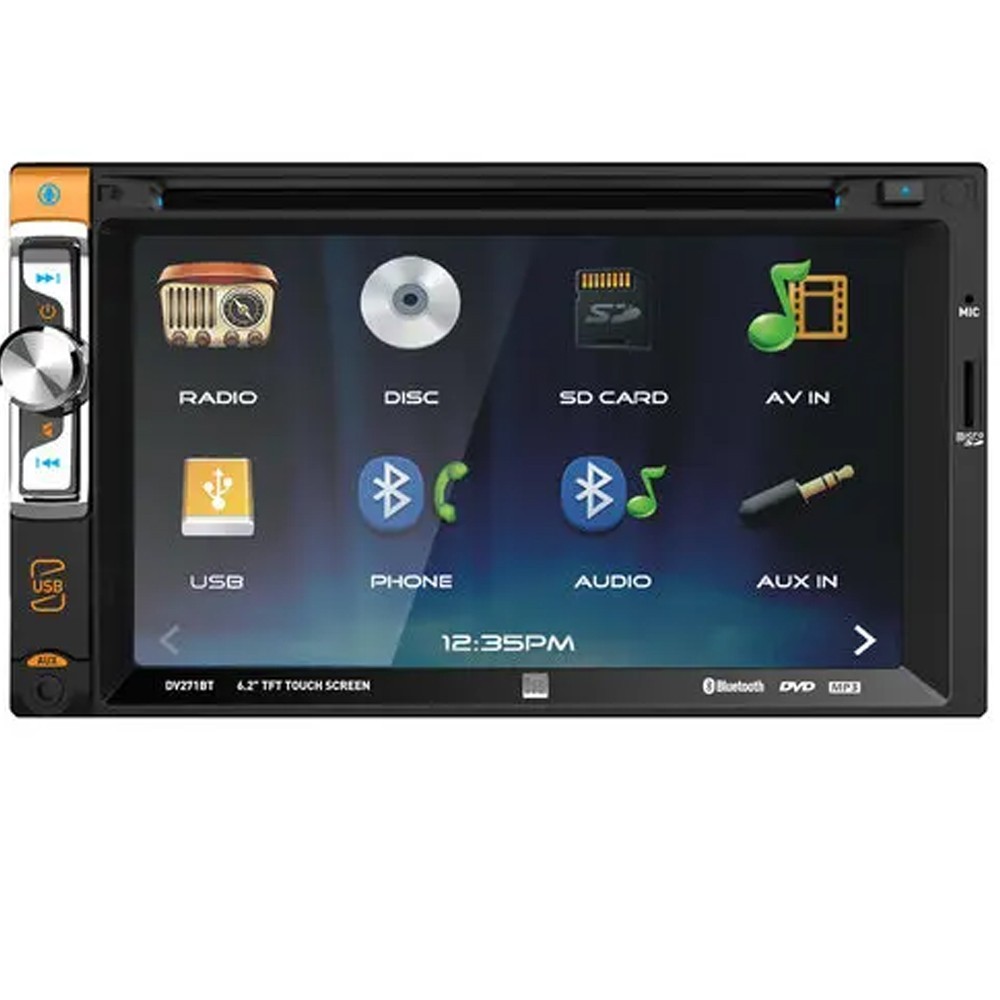 DUAL DV271BT DVD Player Car Stereo Radio Dash Kit/Cam For Ford 2004-2014 F150