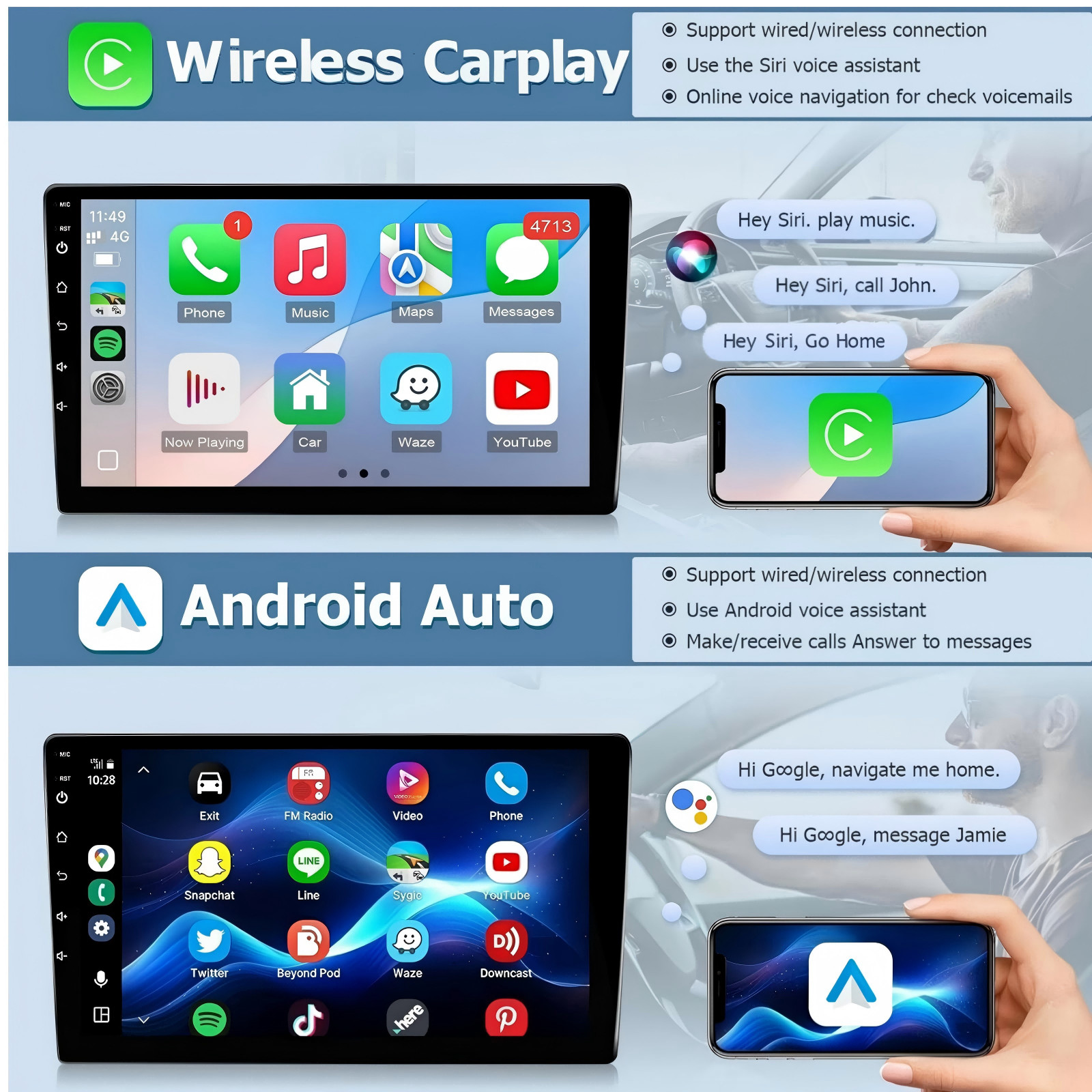7″ ANDROID 13 CAR STEREO GPS WIFI 32GB FOR NISSAN PATROL 2004-2010 APPLE CARPLAY