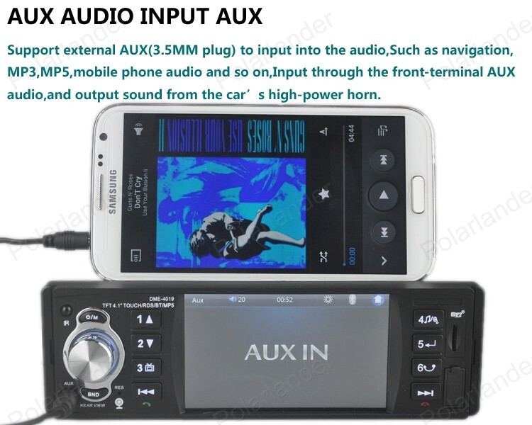 MIrror Link Bluetooth Car Radio 4.1Inch Single 1Din Touch Screen MP5 FM RDS