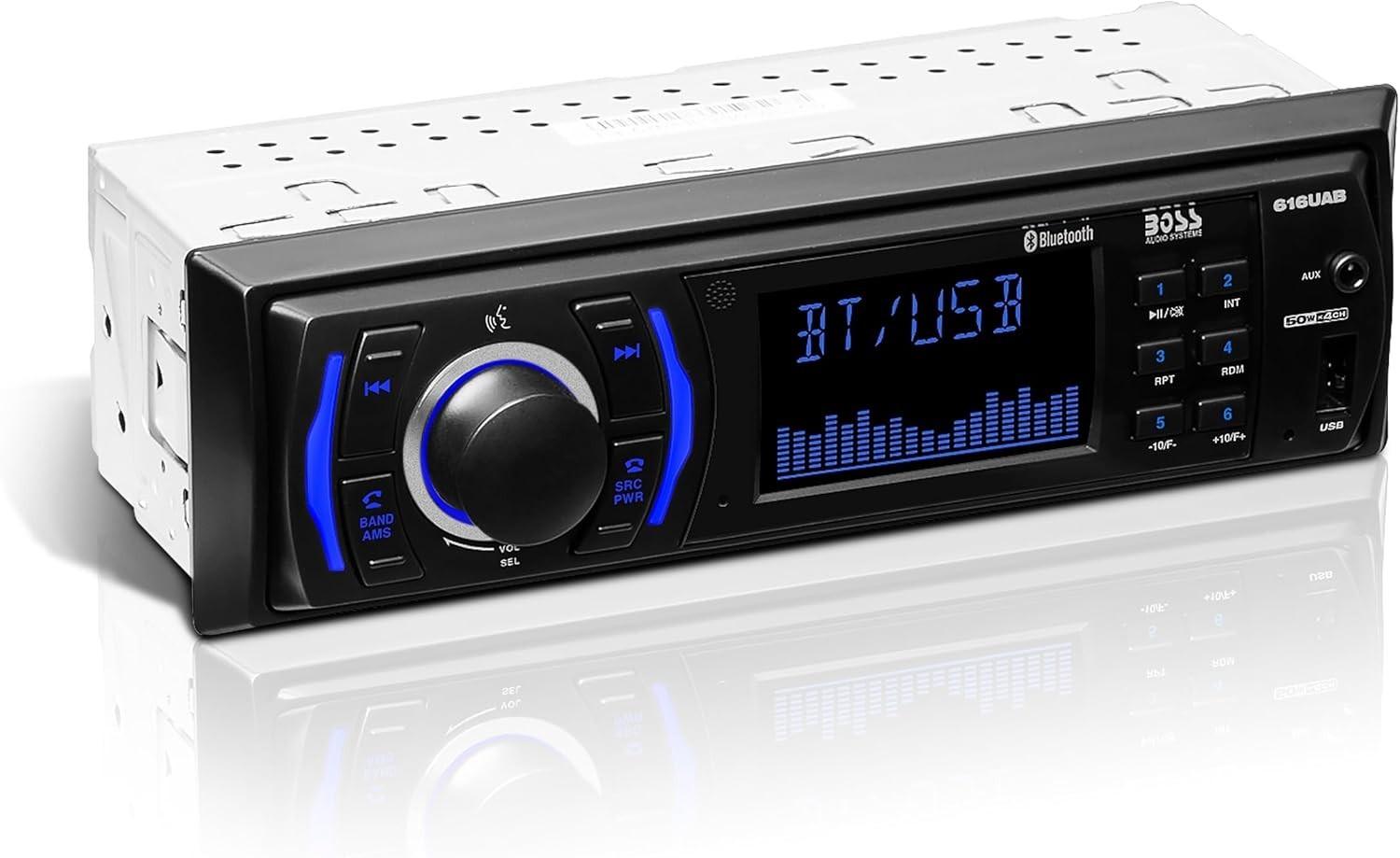 Audio Systems 616UAB Car Stereo With Bluetooth – Single DIN, MP3, USB, Aux-in, A