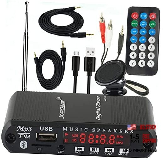 Bluetooth Audio Receiver FM Radio,MP3 Digital Player,LED 4-Digital Display,SD