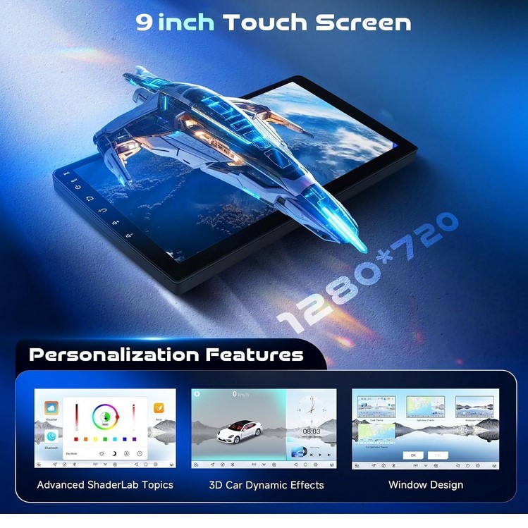 Toyota Corolla Carplay Android Radio 2009-2013 8 Core 4+64G 9 Inch Touchscreen