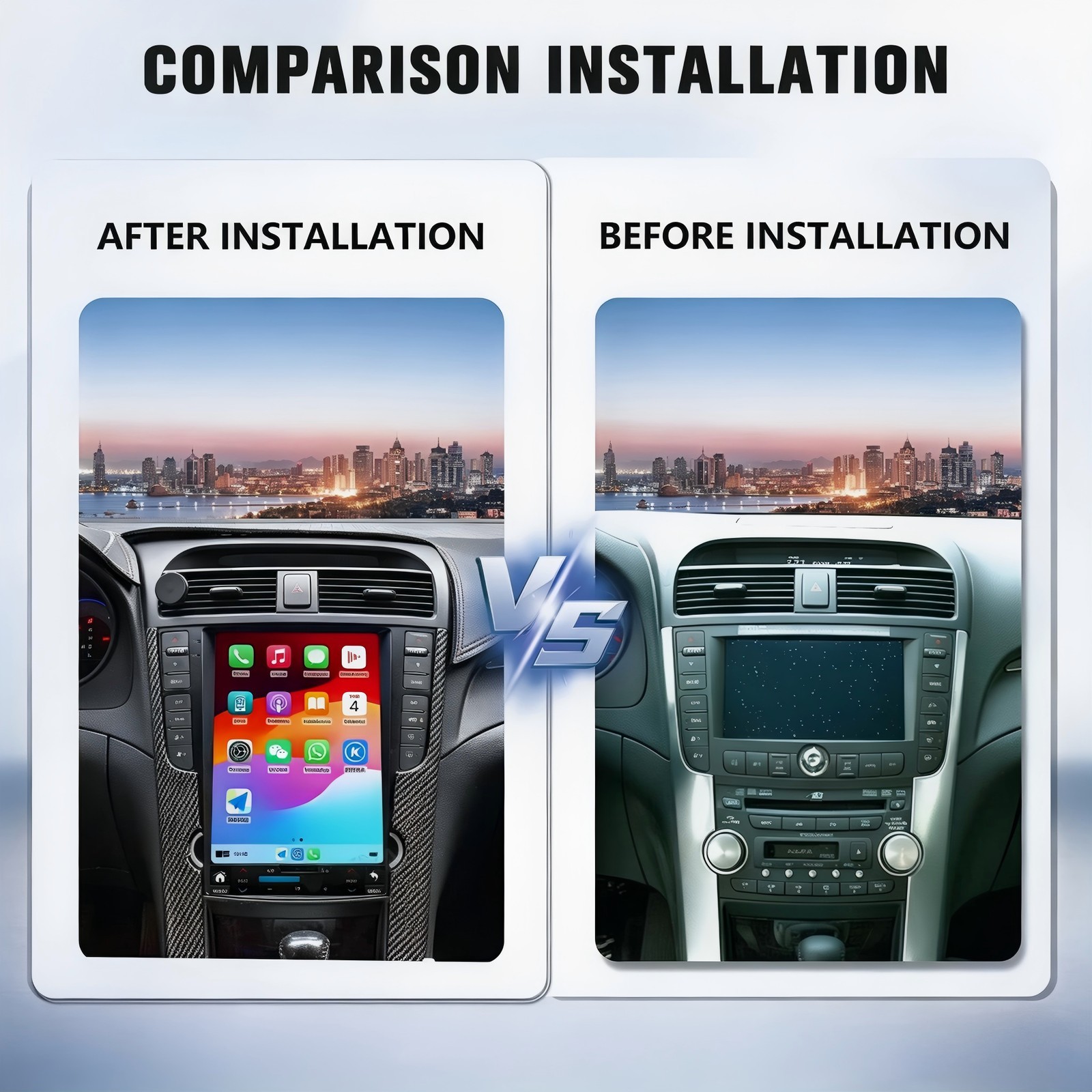 For Acura TL 2004-08 12.1″ Car Stereo Touch Screen Radio Android Carplay 4+64GB