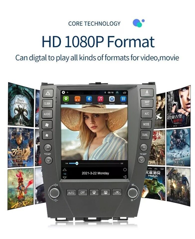 9.7″ Car Stereo Radio Android Navigation 2+32GB For Lexus ES240 ES350 2006-2012