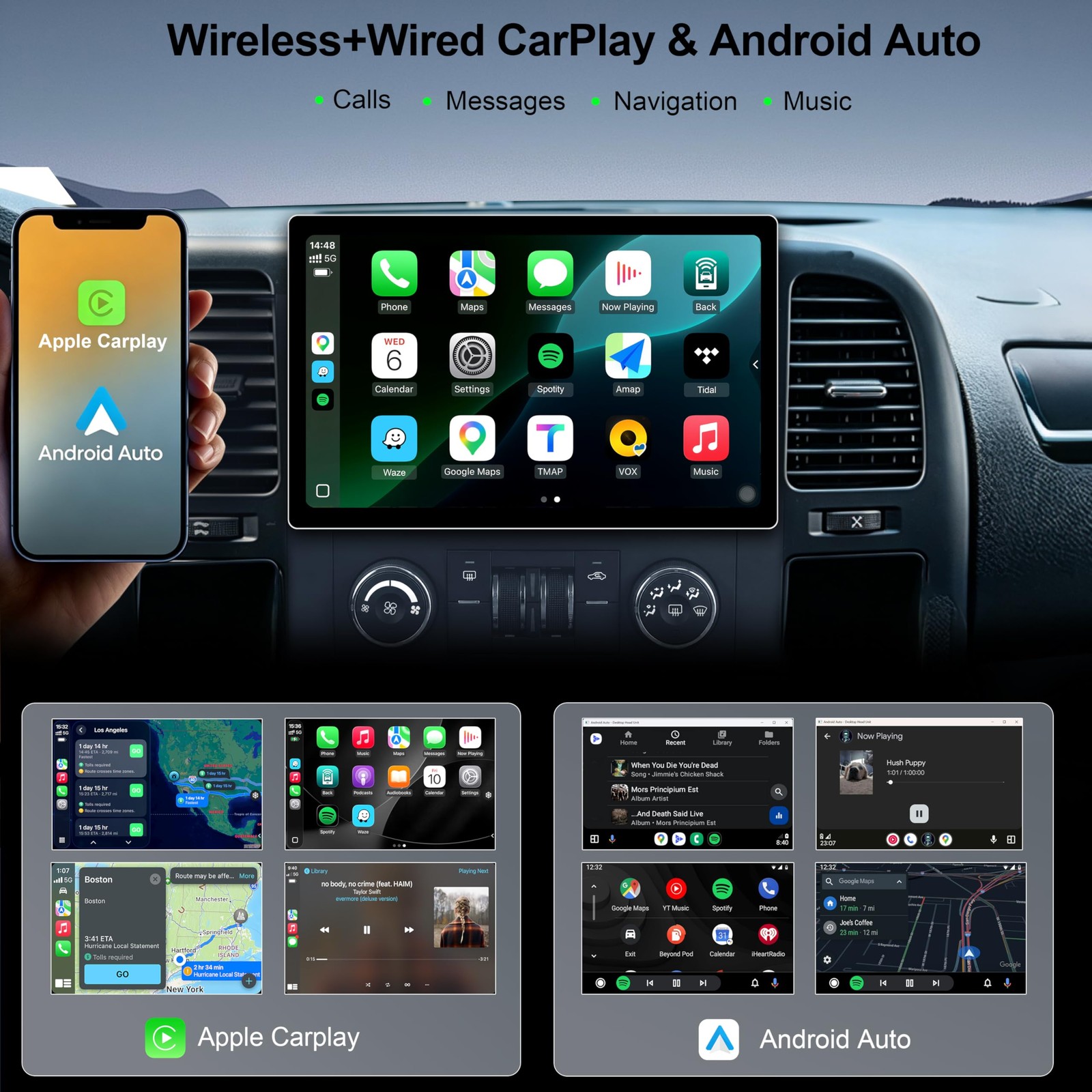 11.5″ 8 Core 2K Touchscreen Wireless Carplay Stereo for 2007-2013 Sierra Yukon