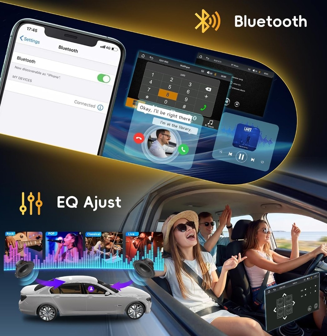 Single Din Car Radio 5” IPS Touch Screen Wireless CarPlay Android Auto BT FM USB