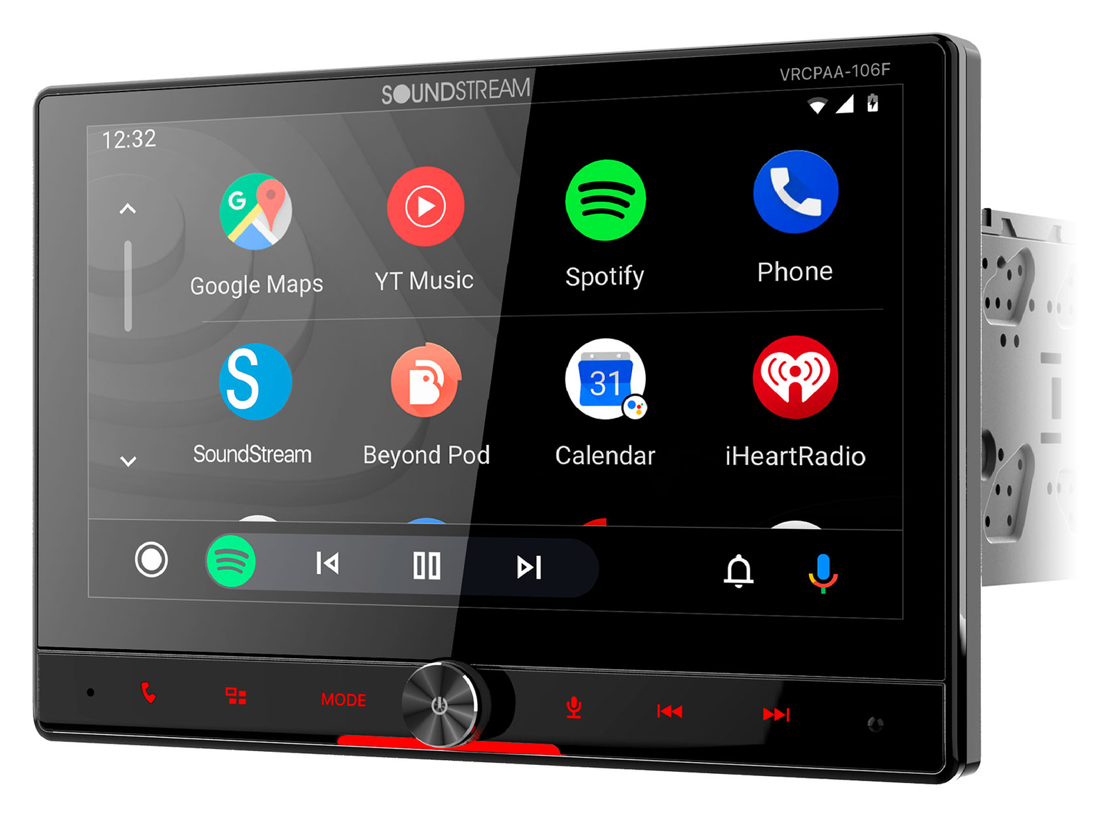 Soundstream VRCPAA-106F 10.6″ Car Monitor Bluetooth/Carplay/Android Receiver