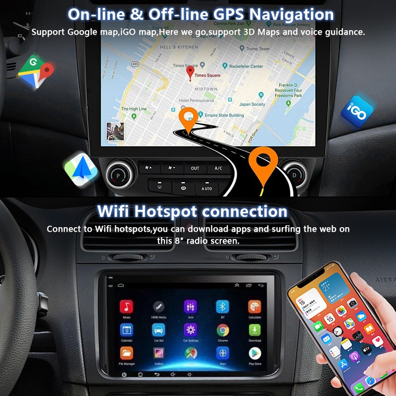 For 2009-2013 Chevrolet Silverado Apple CarPlay Android 14 Radio Stereo GPS WiFi