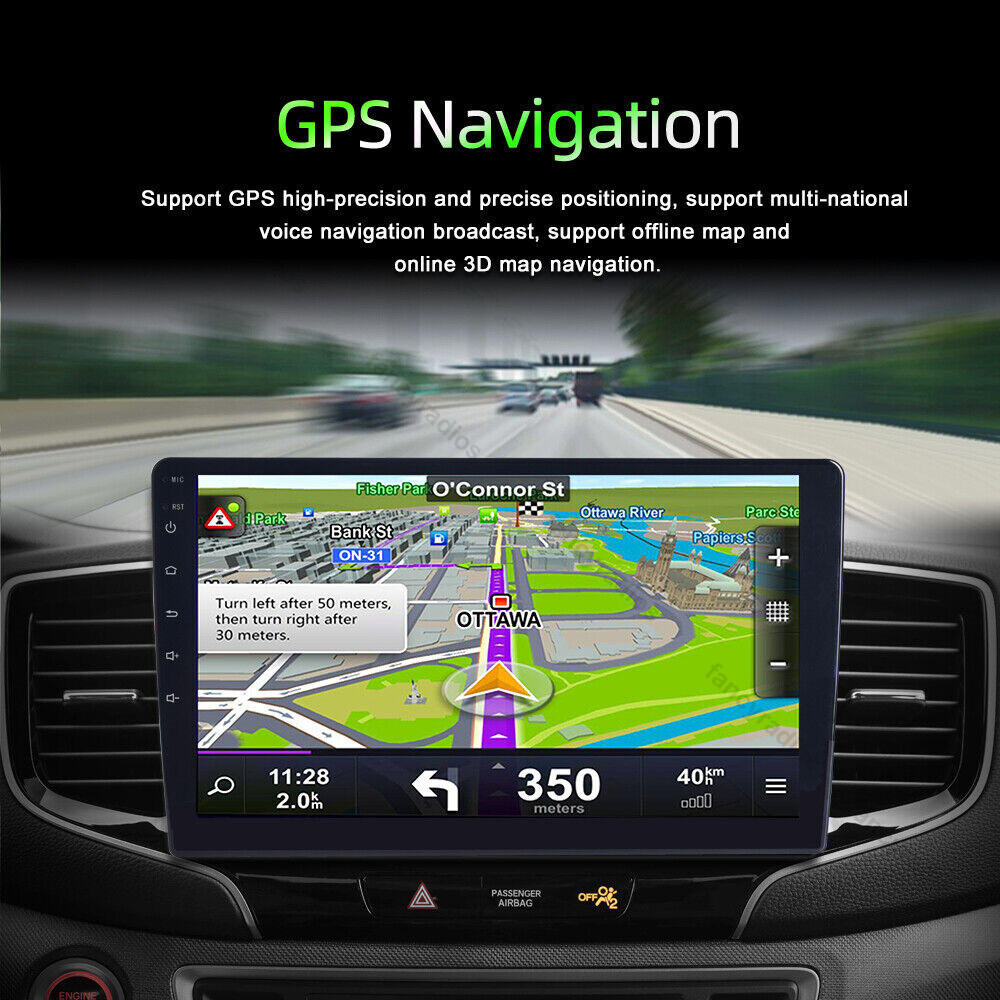 Double 2Din 10.1″ Car Stereo Android 11 Apple CarPlay Radio GPS Navi WiFi Player