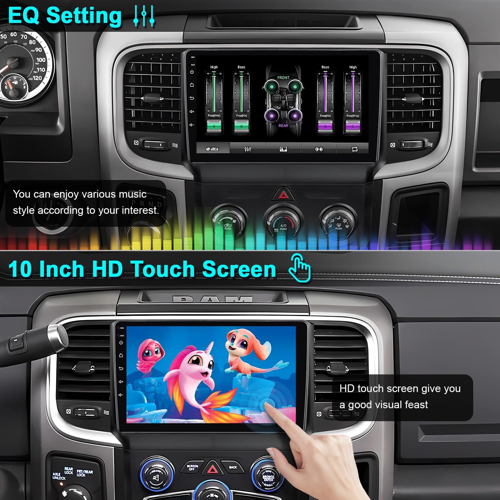 8-core 4G+64G Car Radio for Dodge 2013-2018 RAM 1500/2500/3500(Manual & Auto …