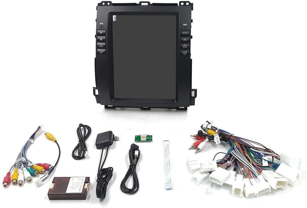 USED 10.4” Car Stereo Radio Carplay 4+64GB For 02-09 Toyota Land Cruiser Prado
