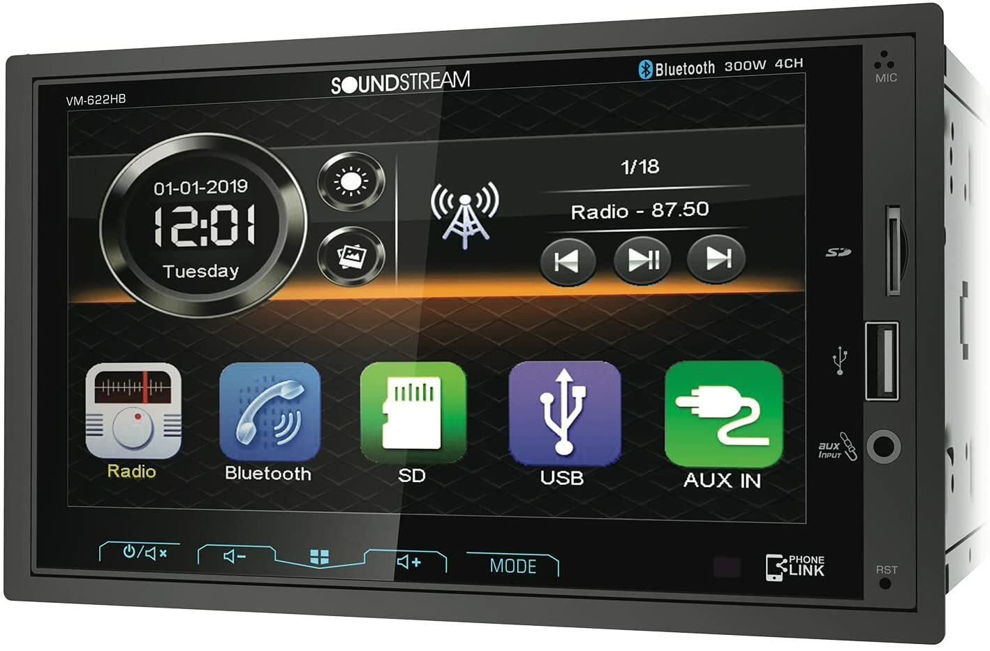 6.2″ Touchscreen Bluetooth AM/FM Car Stereo + 6×9″ 500W & 6.5″ 300W Speakers set