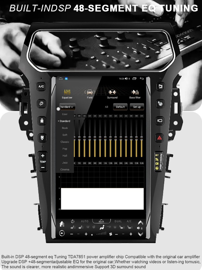 13.6″ 128G Car Radio Stereo for Ford Explorer 2011-19 Android Carplay GPS