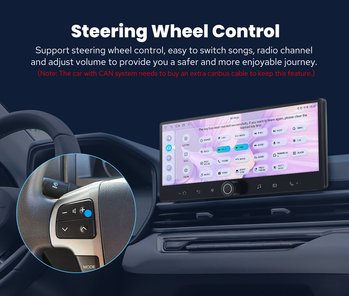 12.3 Inch Universal Single/Double Din Head Unit with HDMI Output Android 12 DSP