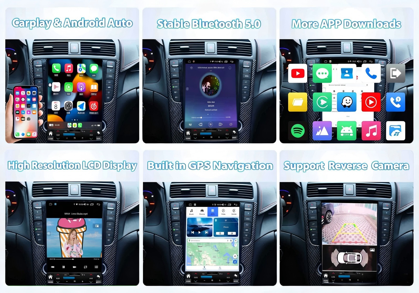 For Acura TL 2004-08 12.1″ Car Stereo Touch Screen Radio Android Carplay 4+64GB