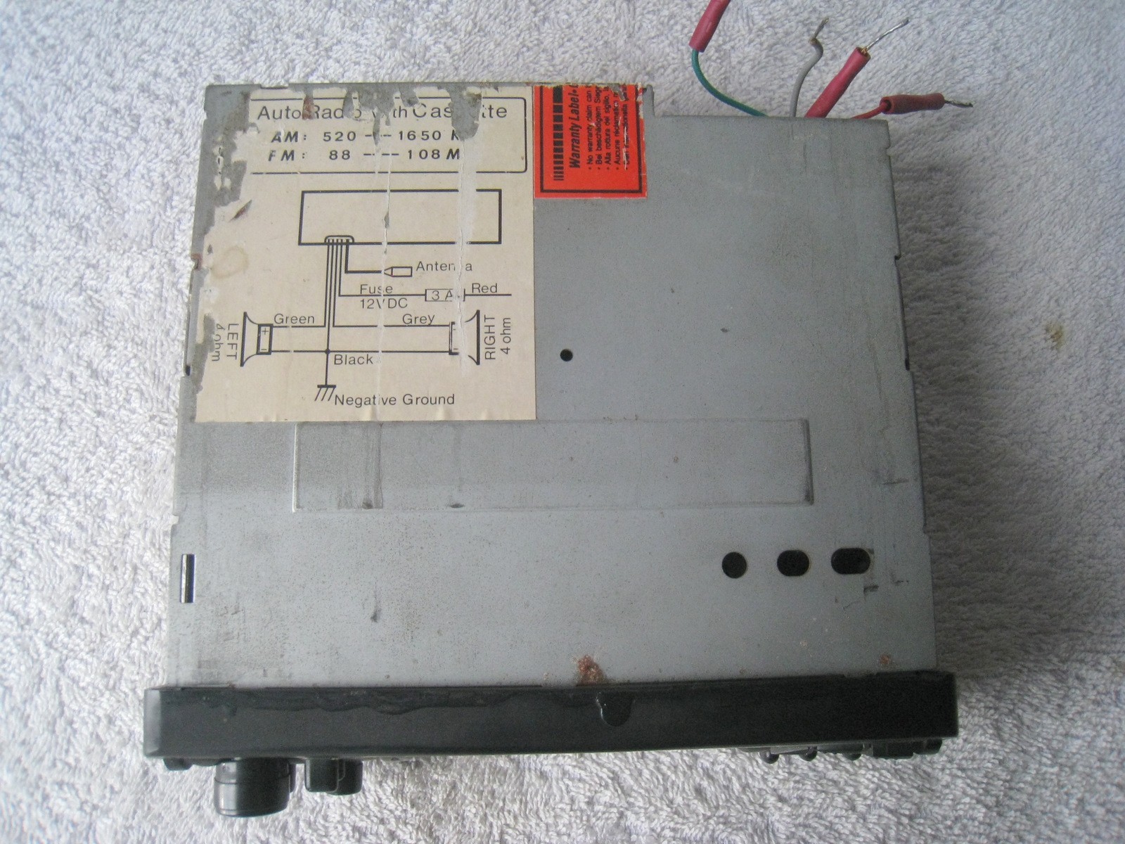 Vintage Unbranded Car Radio Cassette Stereo Deck (1980s)