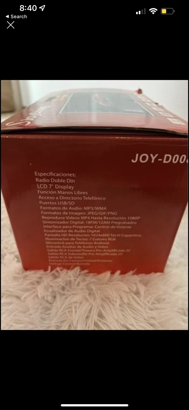 SJoyBring Joy-D009 Black Full Touch HD Double Din Car Stereo Multimedia Player