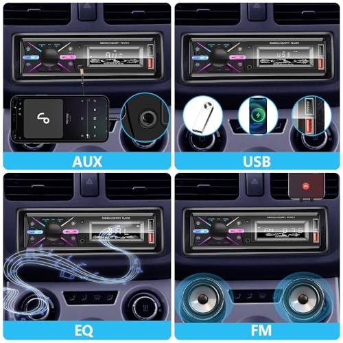 Single Din Car Audio System with APP Control MP3 Player for Car Stereo Radio