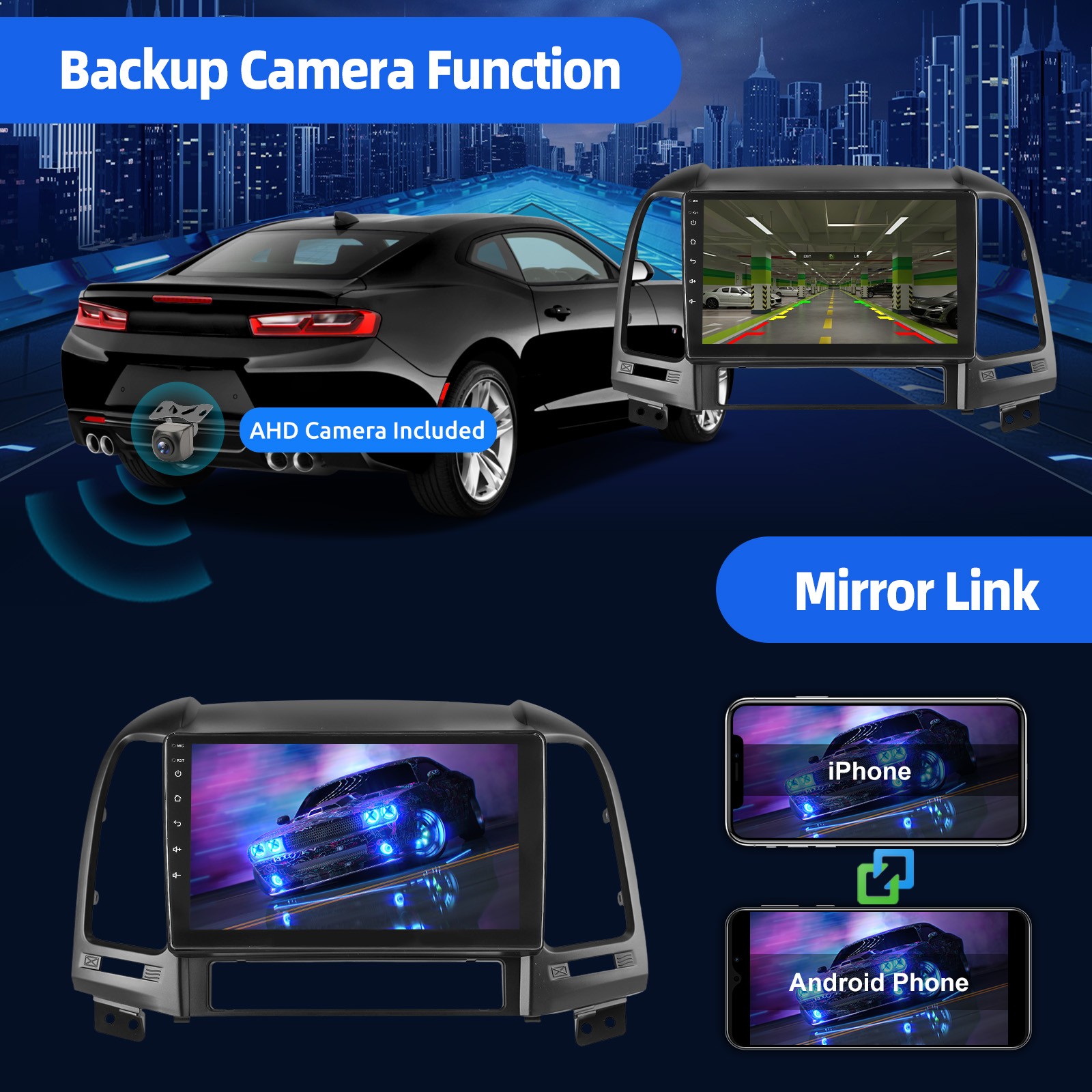 Apple Carplay For Hyundai Santa Fe 2 2006-2012 Android 32GB Car Radio Stereo GPS