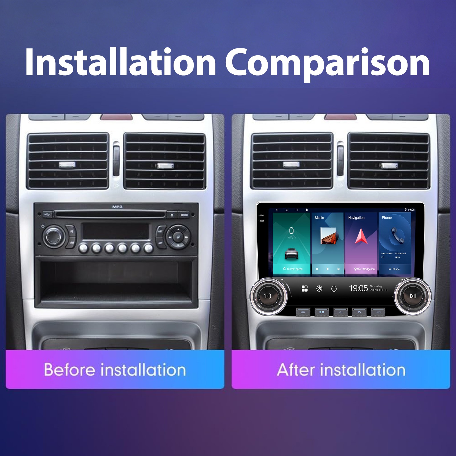 Double Din 10.1″ 4G+64G Car Stereo Wireless CarPlay Android Auto Radio 5G GPS BT