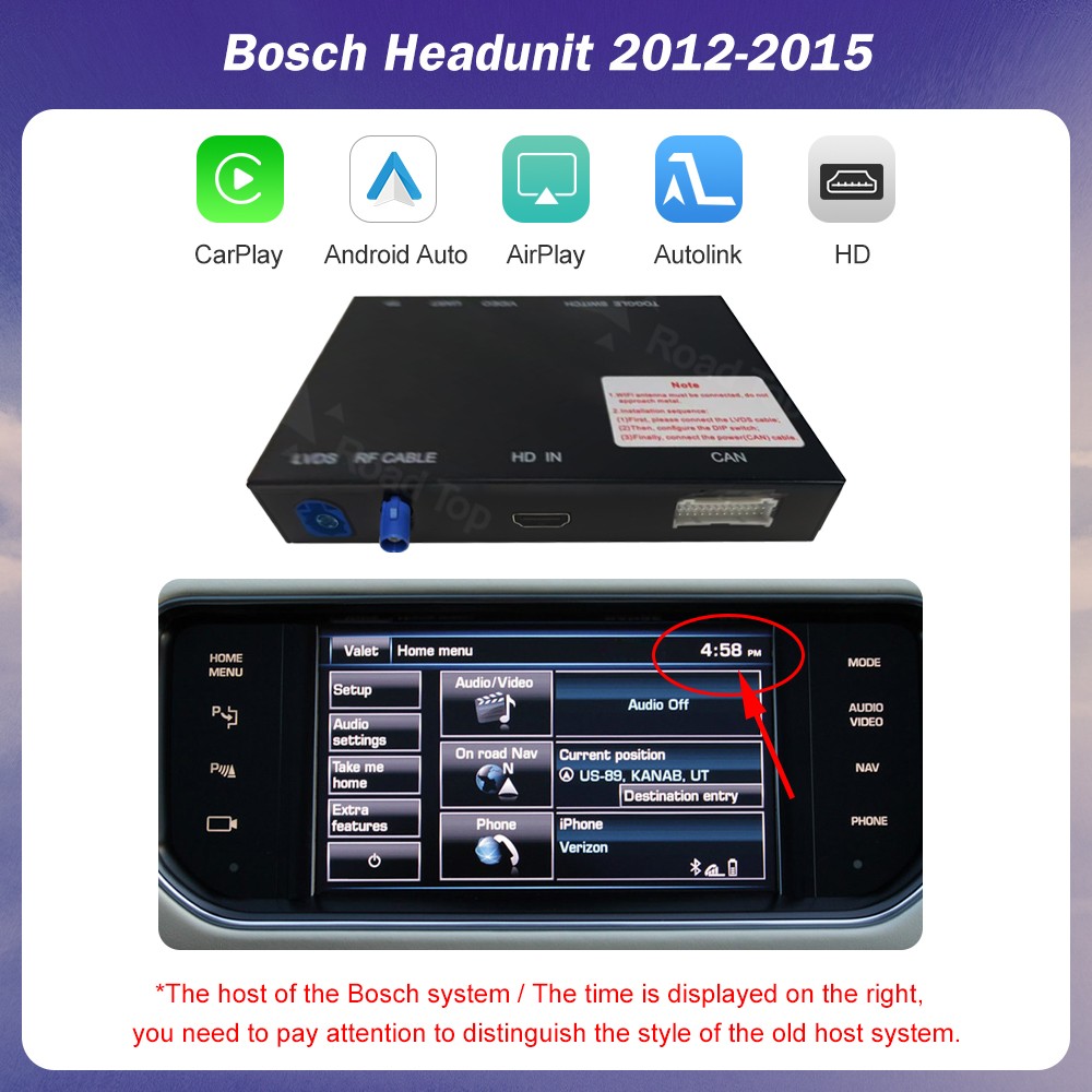Roadtop Carplay Interface Kit for Land Rover Jaguar Range Rover Evoque Discovery