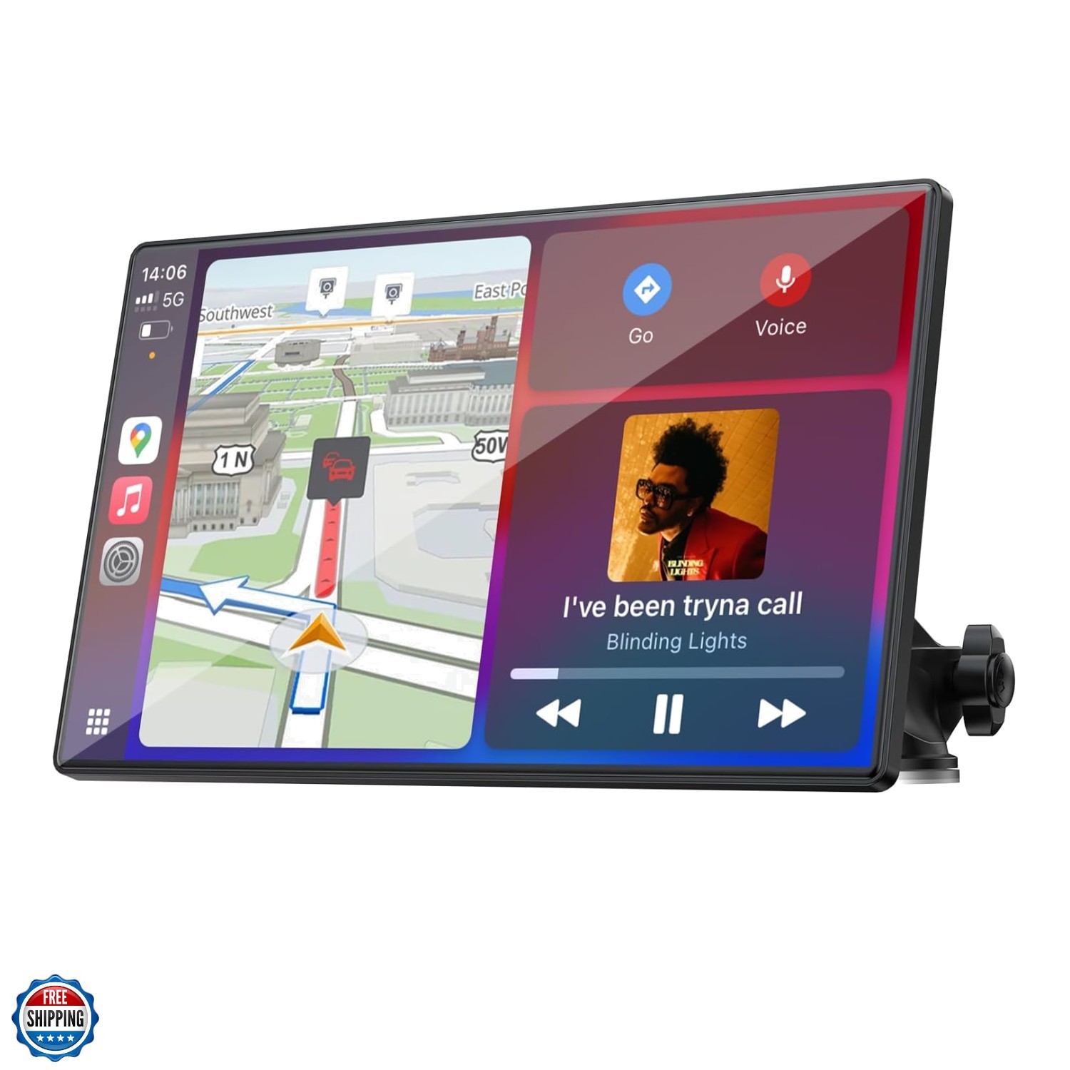 Carplay Screen for Car, 9” Wireless CarPlay & Android Auto- Upgrade Portable…