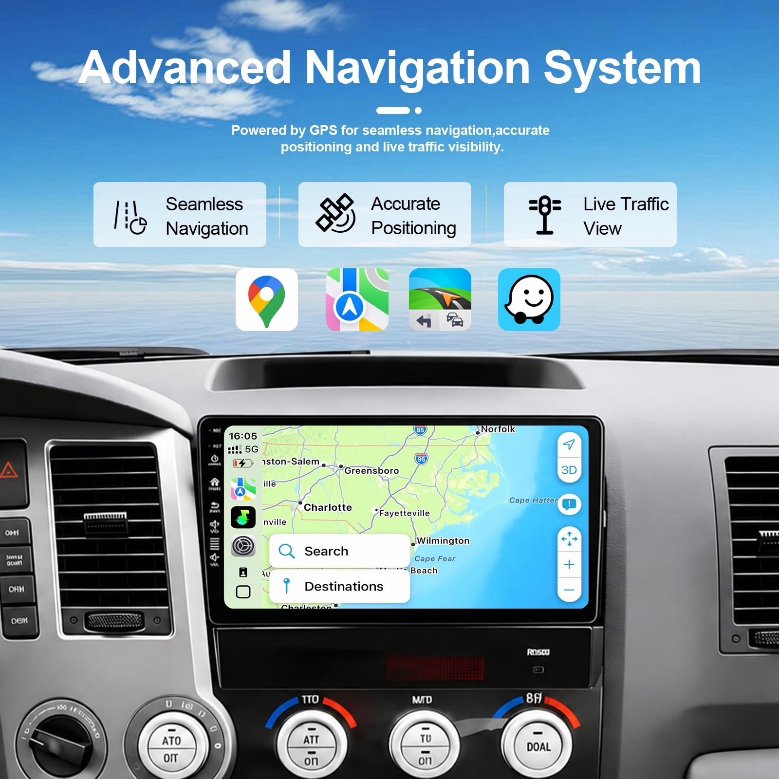 Car Radio Stereo for Toyota Tundra 2007-2013, Sequoia 2008-2018, Android 13