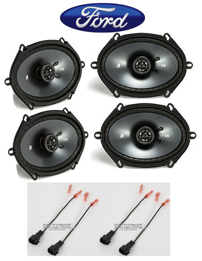 Ford F-650/F-750 2000-2010 Kicker 6×8″ Front+Rear Speaker Replacement Kit
