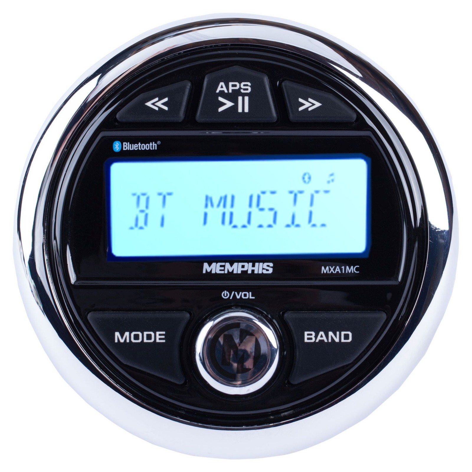 Memphis MXA1MC Gauge Style Media Center AM/FM/BT/AUX/USB With Stinger Dash Kit