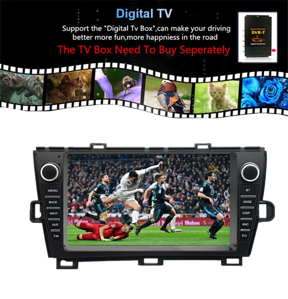 9In Car Touch Screen Player FM Radio USB WIFI Fit For Toyota Prius 2010-2015 RHD