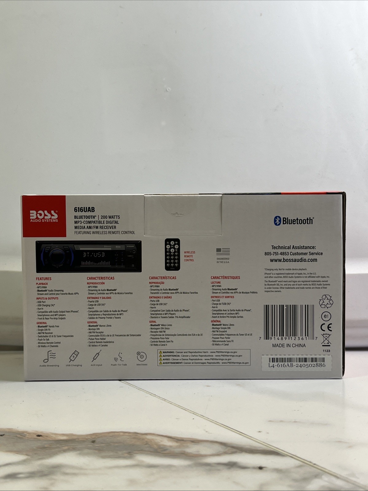 Boss audio system 616uba Bluetooth MP3 Radio 200 Watts New
