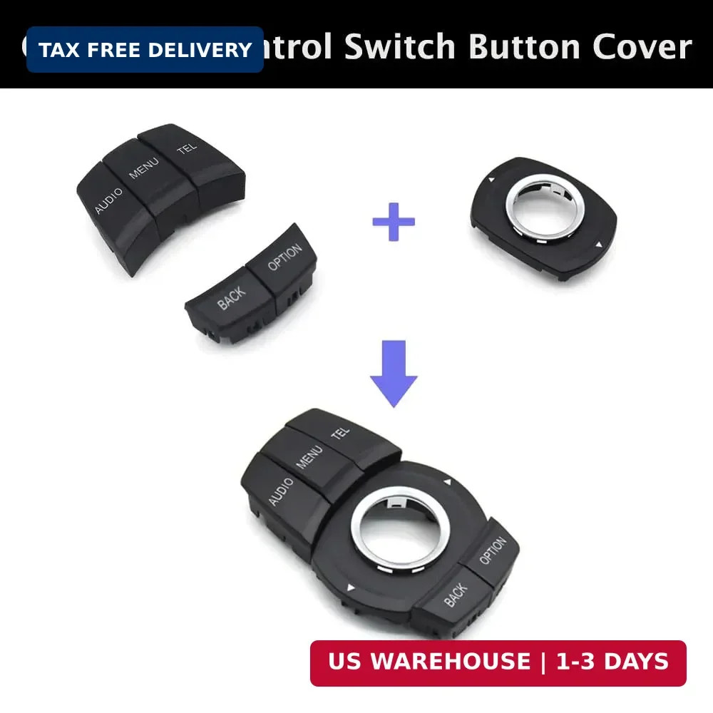 7PCS CIC i-Drive Radio Knob Button Switch Center Console Menu Cover for BMW F30
