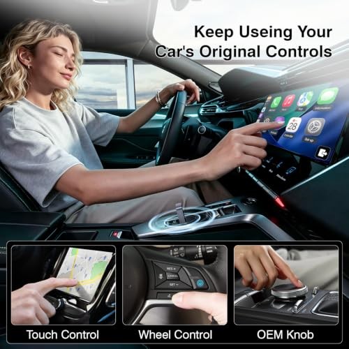 2-in-1 Wireless CarPlay & Android Auto Adapter Bluetooth 5.3 5GHz Wi-Fi No