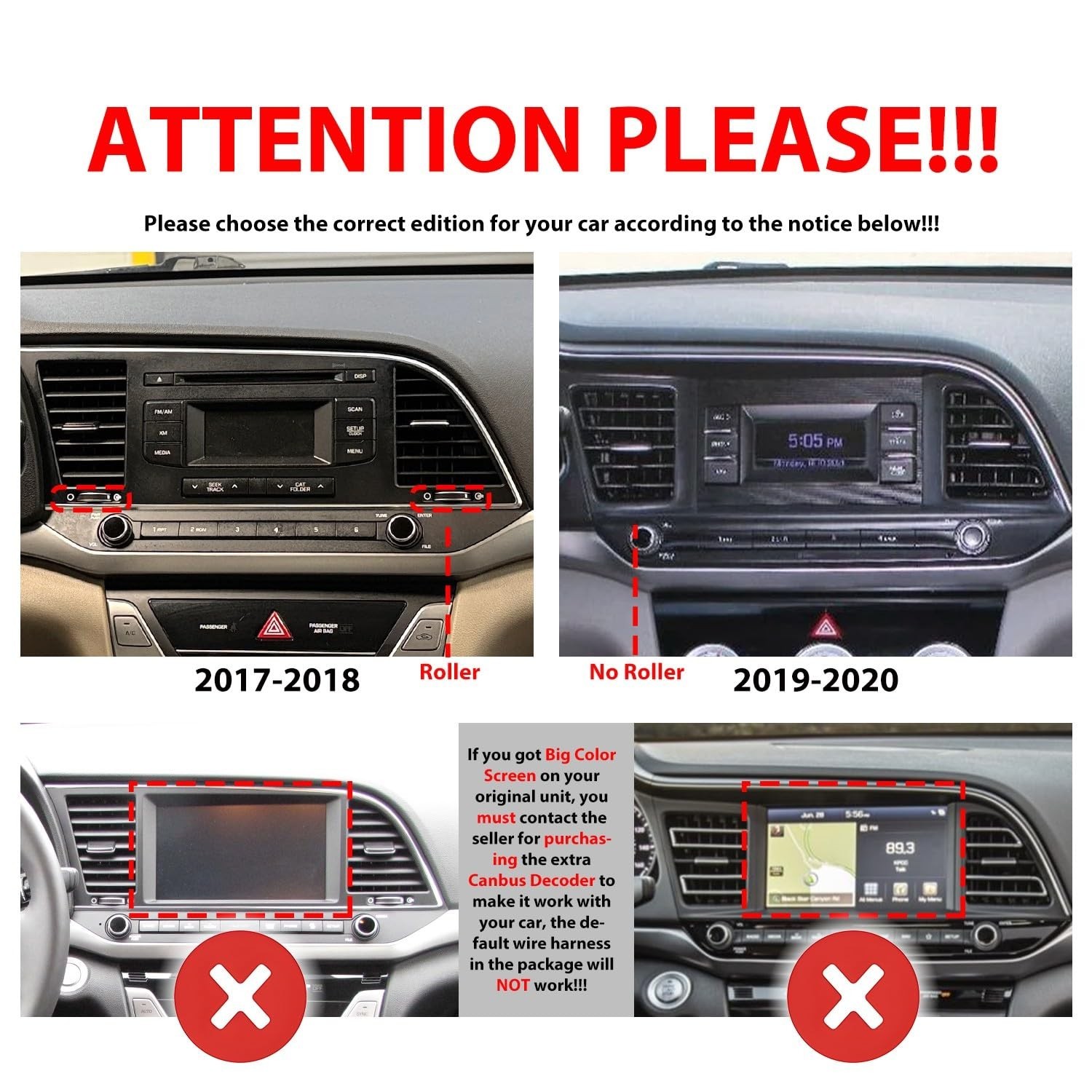 for Hyundai Elantra 2019-2020 Car CarPlay Android Auto Navigation Stereo GPS …