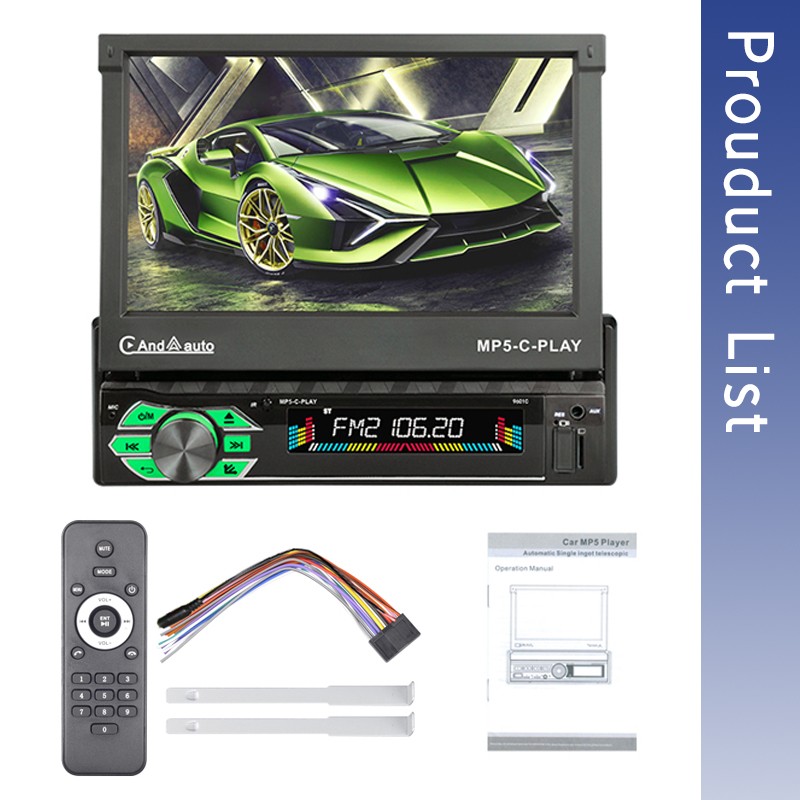 1DIN 7′ Car Radio Stereo USB/FM Touch Screen Head Unit GPS Maps Camera Bluetooth